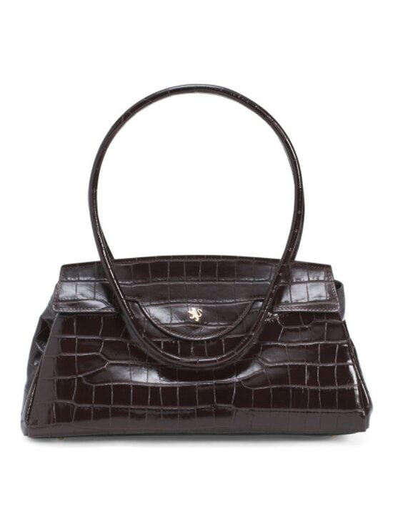 Pratesi Handbags - PRATESI Made In Italy Patent Leather Flap East West Shoulder Bag